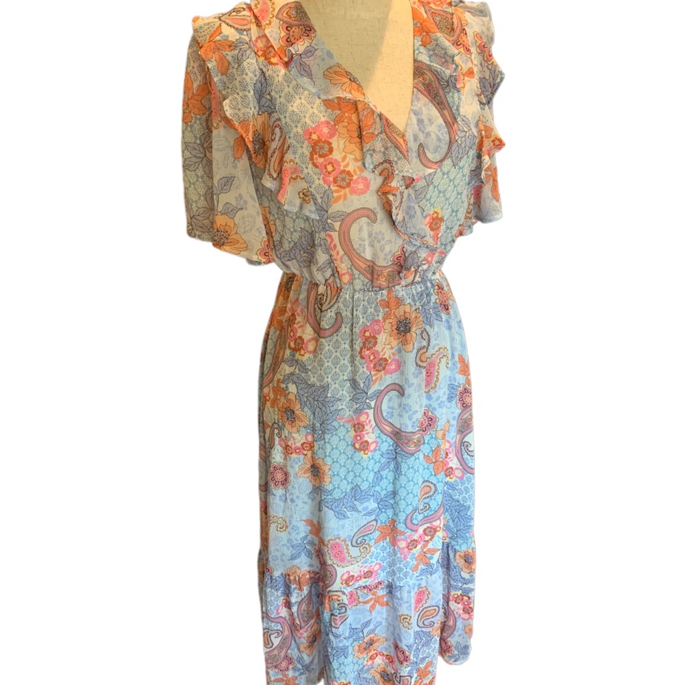 NEW PATCHWORK RUFFLED DRESS - Picture 8 of 10